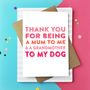 Thank You For Being A Grandmother To My Dog/Dogs Card, thumbnail 1 of 2