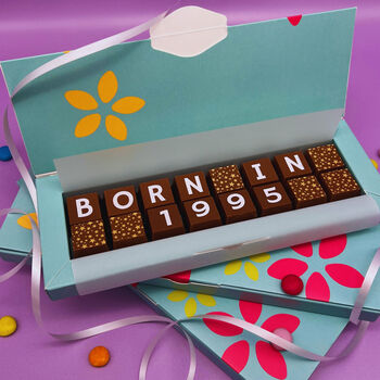Personalised Year Of Birth Birthday Chocolates, 4 of 11
