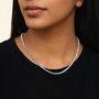 Sterling Silver Heavy Box Chain Necklace – 18in To 28in, thumbnail 2 of 5