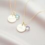 Esme Personalised Initial Birthstone Necklace, thumbnail 7 of 12