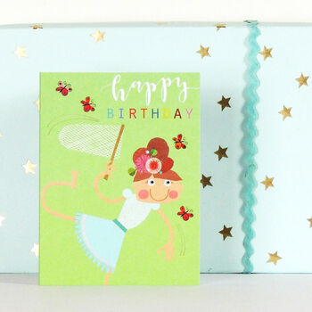 Mini Glittery Butterflies Birthday Card, 3 of 4