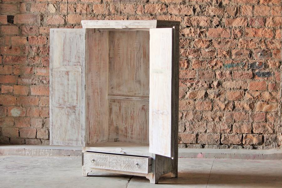 Whiteleaf Upcycled One Drawer Two Door Wardrobe By Little Tree