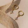 Celeste | Delicate Huggie Hoop Charm Earrings, thumbnail 1 of 2