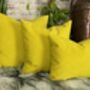 Sunshine Yellow Velvet Cushion, thumbnail 1 of 12