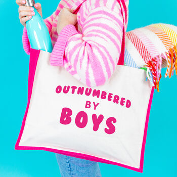 'Outnumbered By Boys' Mum Greeting Card, 7 of 7