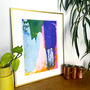 Multi Coloured Abstract Riso Print On Recycled Paper, thumbnail 2 of 4