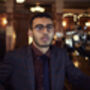Mens Midnight Navy Velvet Slim Style Tie, thumbnail 4 of 8