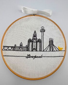 Liverpool Skyline Beginners Embroidery Kit, 2 of 12