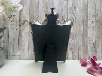 Silver Crown Photo Frame 4x6 Inch Elegant Silver Frame Gift, 4 of 8