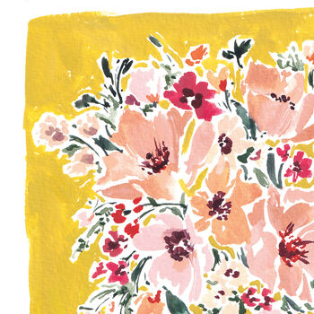 Citron, Blush And Peach Floral Print, 2 of 5