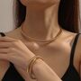 Spiral Sprung Silver/Gold Plated Choker Necklace, thumbnail 8 of 10
