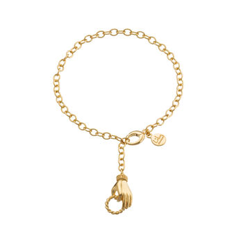 18ct Gold In Safe Hands Charm Collector Bracelet, 2 of 4