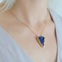 Druzy Triangle Gold Necklace, thumbnail 4 of 7
