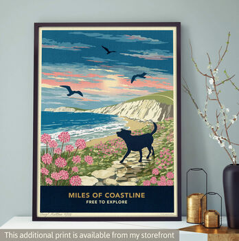 Labrador Riverbank Dog Walking Christmas Card, 10 of 11