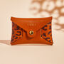 Personalised Brown Leopard Leather Card + Coin Purse, thumbnail 1 of 4