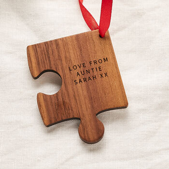Personalised Wooden Baby First Christmas Decoration, 3 of 5