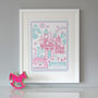Personalised New Baby Princess Castle Print, thumbnail 4 of 6
