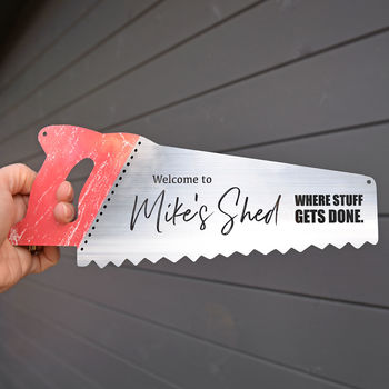 Personalised Shed Metal Saw Sign, 3 of 3