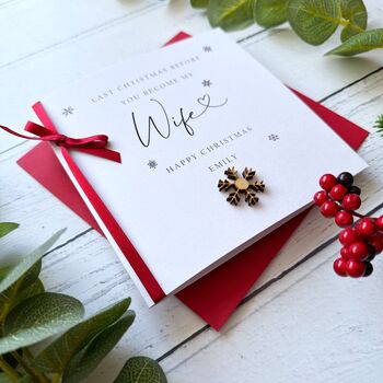 Fiancée Christmas Card, Wife To Be, 2 of 4