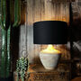 Jet Black Cotton Lampshade With Copper Foil Lining, thumbnail 3 of 6