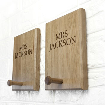 Personalised Couple's Wooden Peg Hook, 5 of 12