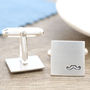 Personalised Moustache Cufflinks. Gift For Dad, thumbnail 9 of 10
