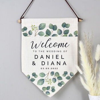 Personalised Botanical Welcome To Wedding Sign, 3 of 3