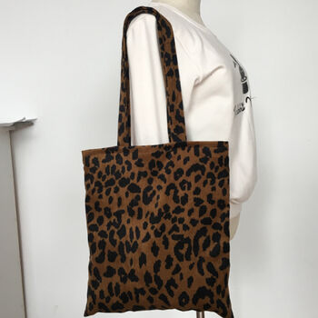 Leopard Print Shoulder School Tote Bags, 4 of 7