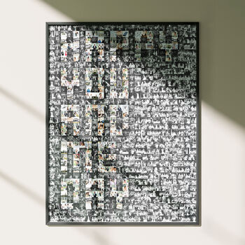 Personalised Anniversary Photo Mosaic Word Art – Made From Your Favourite Memories, 4 of 7