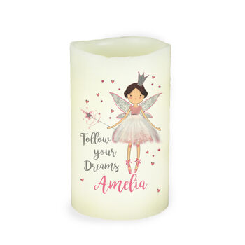 Personalised Fairy Princess Night Light LED Candle, 6 of 10