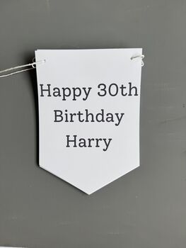 Thirty Birthday Party Banner Bunting Decoration, 3 of 9