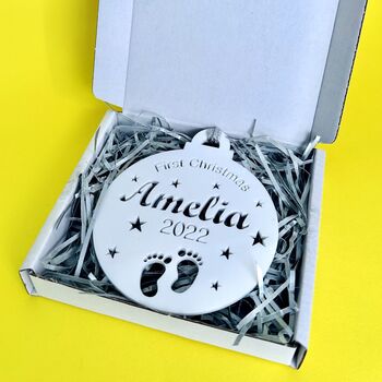 Personalised Baby's First Christmas Bauble, 7 of 12