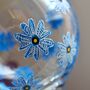 Blue Forget Me Not Painted Gin Glass, thumbnail 2 of 7