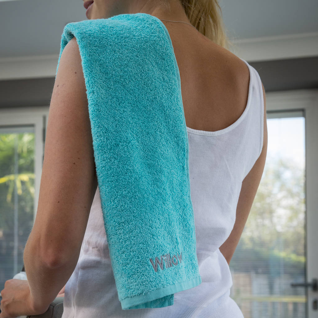 personalised ladies gym towel by duncan stewart | notonthehighstreet.com