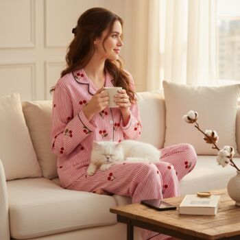 Charming Cherry Womens Pyjama Set, 2 of 8