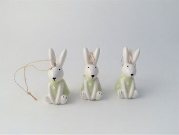 Ceramic Hanging Bunny Decoration, 2 of 7