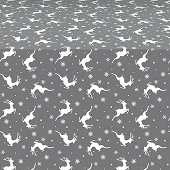 Silver Stag Wipe Clean Christmas Tablecloth, 3 of 5