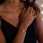 Pearl Gold And Silk Bracelet, thumbnail 1 of 6