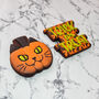 Halloween Iced Biscuit Gift, Pre Order, Pumpkin Kitty, thumbnail 8 of 10