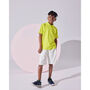 Neon Yellow Boys Cotton Polo T Shirt, thumbnail 1 of 3
