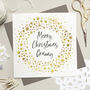 Grandparent Foiled Star Wreath Christmas Card, thumbnail 3 of 6