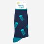 Mens Floating Jellyfish Bamboo Socks, thumbnail 4 of 4