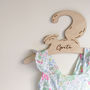 Personalised Childrens Coat Hanger With Squirrel Design, thumbnail 4 of 7