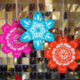 Mid Century Flower Power Wooden Christmas Decorations, thumbnail 5 of 5