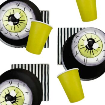 Watercolour Eyeball Halloween Party Plates X 12, 2 of 2
