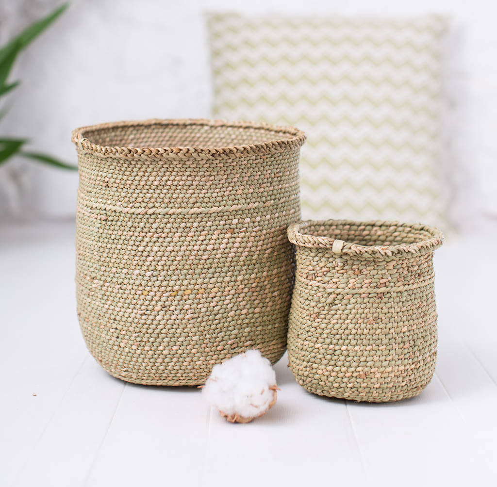 Milulu Grass Natural Storage Basket By The Basket Room