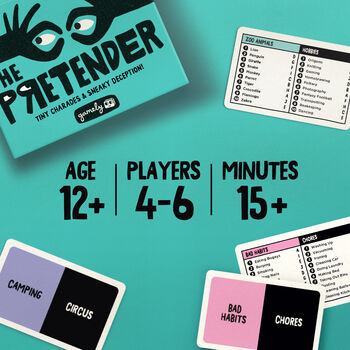 The Pretender | The Pocket Size Party Game Of Subtle Signals, Skillful Guesswork And Artful Bluffing, 2 of 6