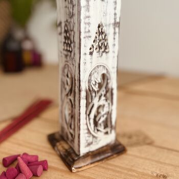 Wooden Incense Tower Incense Stick And Cone Holder, 9 of 11