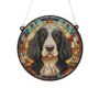 Cocker Spaniel Black And White Stained Glass Effect Suncatcher, thumbnail 2 of 3