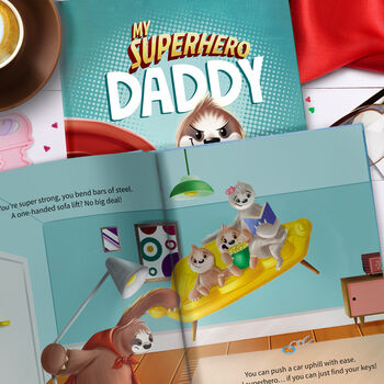 My Superhero Daddy Personalised Keepsake Book, 5 of 11
